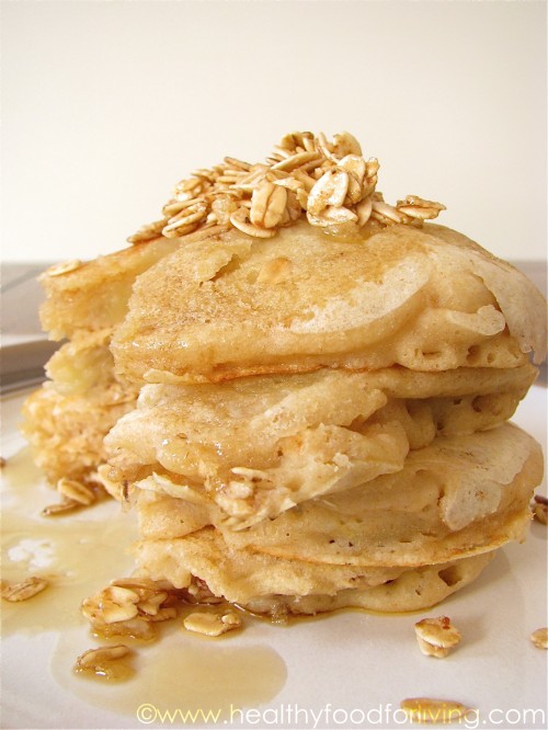 Almond Granola & Banana Pancakes-for-One