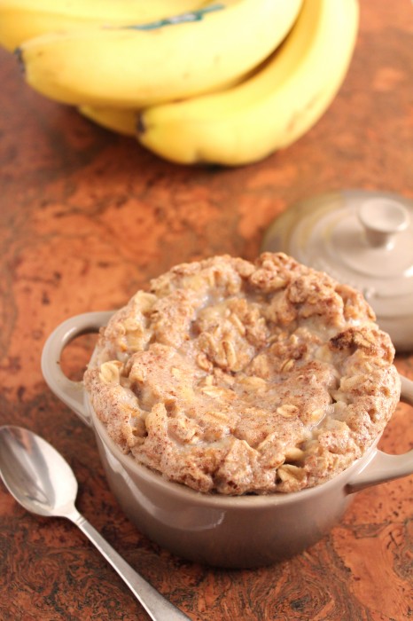 Banana Bread Baked Oatmeal for One