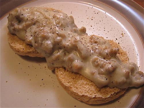 Biscuits and Gravy with Homemade Chicken Breakfast Sausage