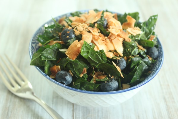 Blueberry & Toasted Coconut Kale Salad