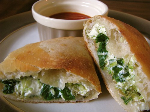 Calzones with Pesto, Zucchini, and Spinach