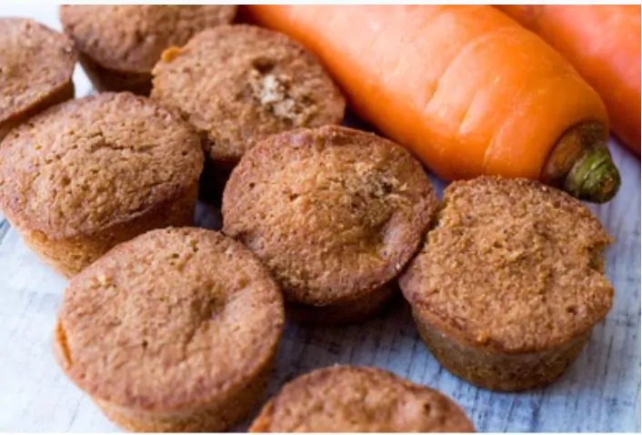 {Date-Sweetened} Mini Carrot Muffins for Baby (with yogurt “frosting”)