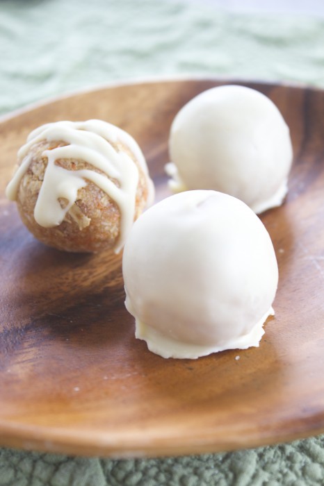 Carrot Cake Macaroon White Chocolate Truffles