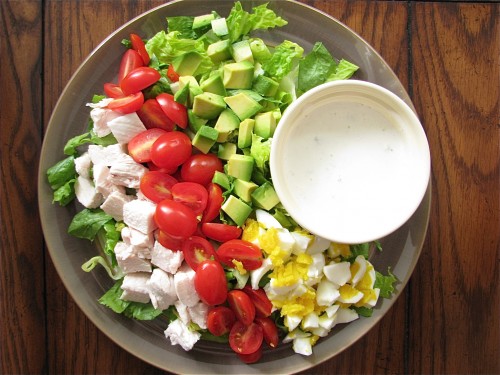 Chicken Cobb Salad with Blue Cheese Buttermilk Dressing
