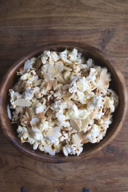 Cinnamon & Toasted Coconut Stovetop Popcorn