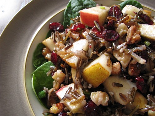 Fruited Wild Rice Salad with Dried Cranberries & Walnuts Fruited Wild Rice Salad with Dried Cranberries & Walnuts