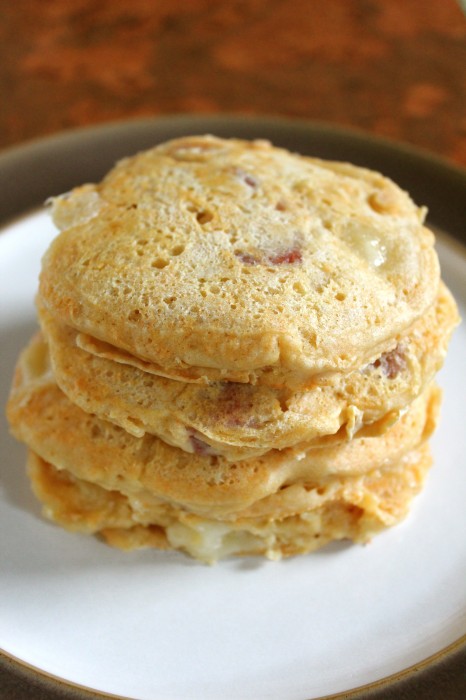 Ham & Cheese Griddle Cakes for One Ham & Cheese Griddle Cakes for One