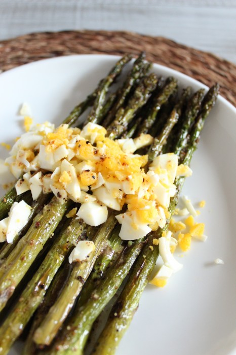 Roasted Asparagus with Hard-Boiled Eggs and Lemon-Dijon Dressing