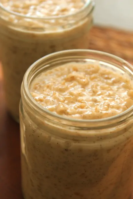 Vanilla Bean Coconut Steel Cut Oats “Rice” Pudding