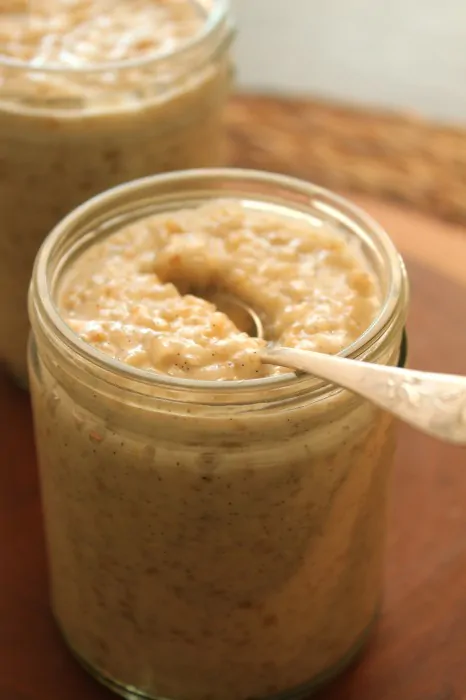 Vanilla Bean Coconut Steel Cut Oats “Rice” Pudding