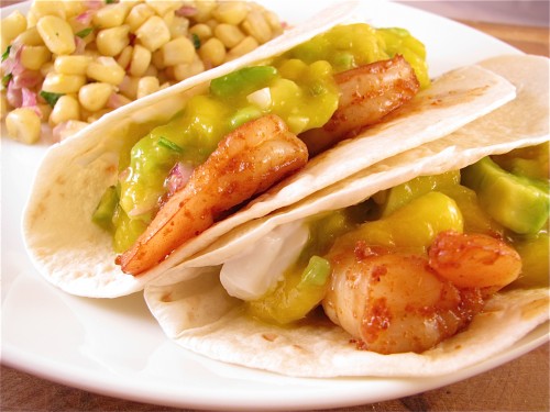 Chipotle Shrimp Tacos with Avocado & Mango Salsa Chipotle Shrimp Tacos with Avocado & Mango Salsa