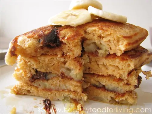 Chocolate Chip Banana Pancakes for One