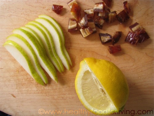 Pear Arugula Salad with Dates and Parmesan