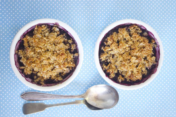 Individual Blueberry Coconut Crisps Individual Blueberry Coconut Crisps