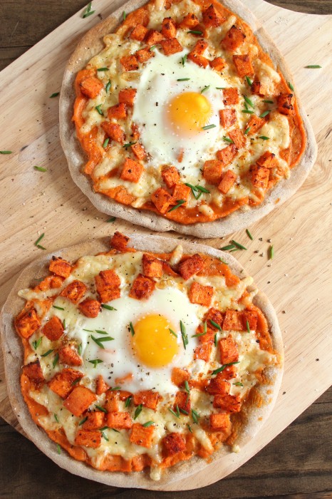 Individual Sweet Potato Breakfast Pizzas