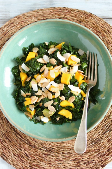 Massaged Kale Salad with Mango & Avocado