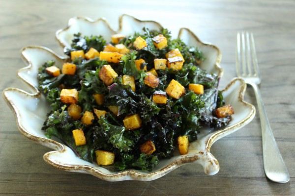 Massaged Kale Salad with Roasted Butternut Squash
