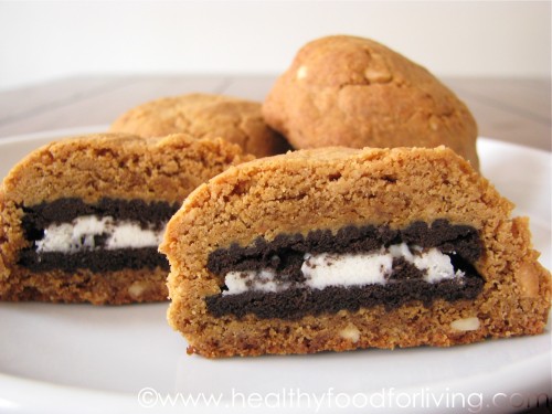 “Oreo” Stuffed Flourless Peanut Butter Cookies