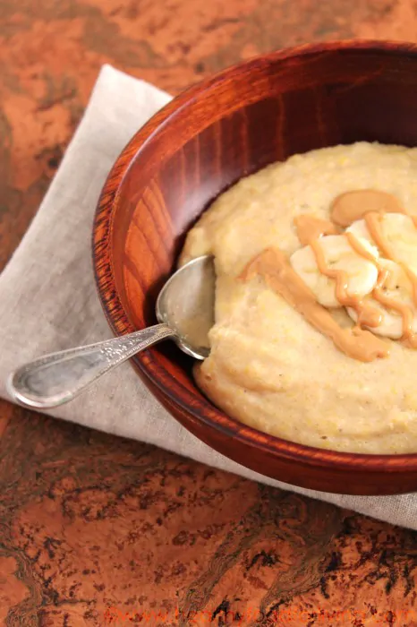 Peanut Butter & Banana Breakfast Polenta