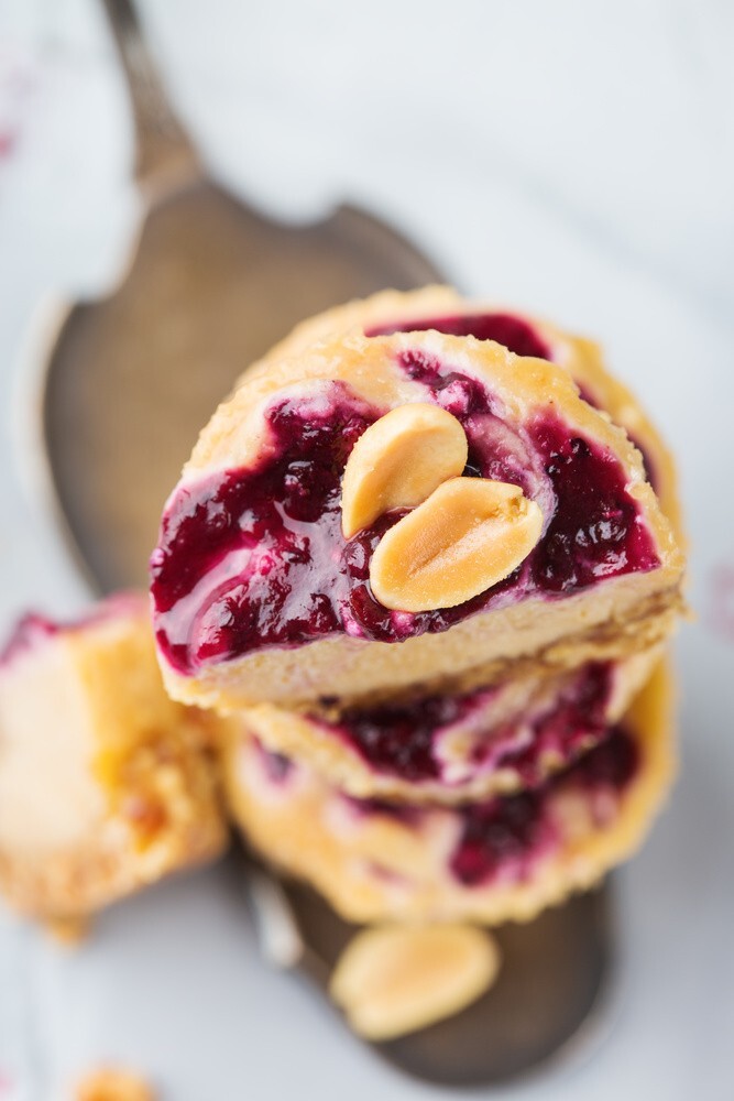 Individual Peanut Butter Cheesecakes