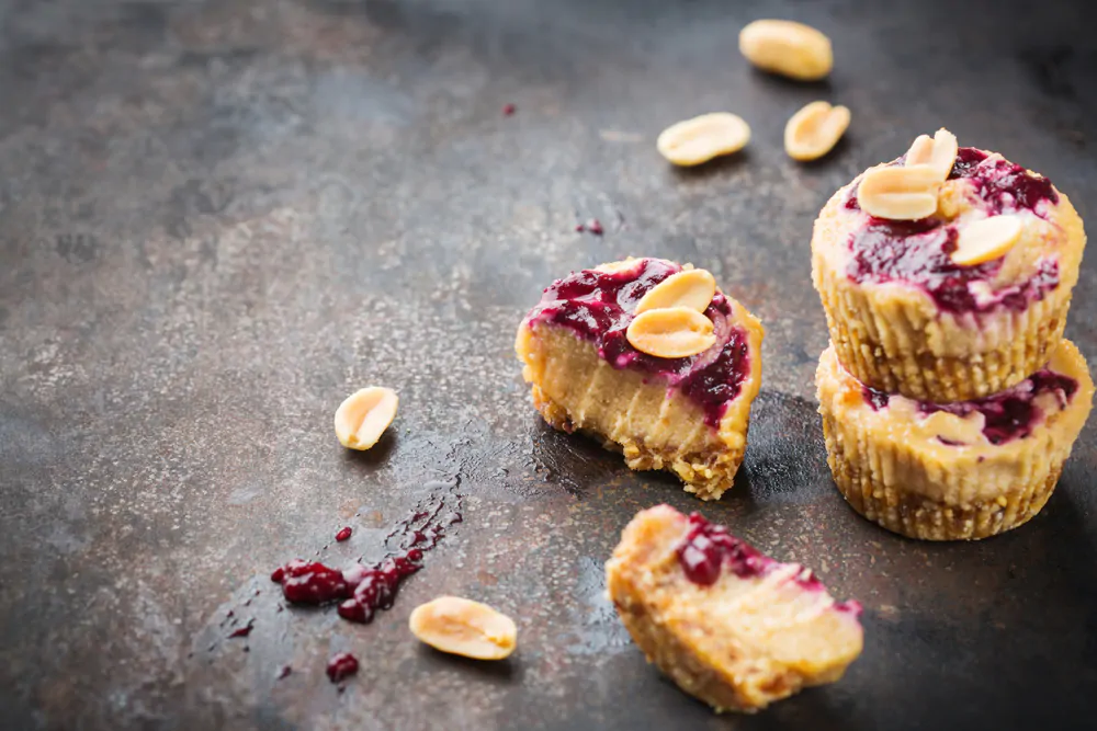 Individual Peanut Butter Cheesecakes