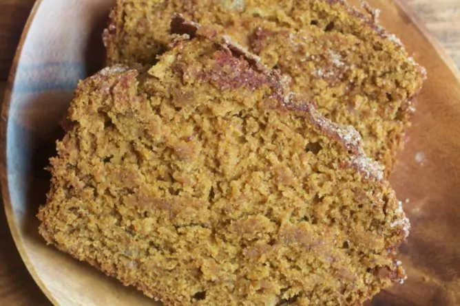Pumpkin Banana Bread with Pumpkin Spice Sugar Crust