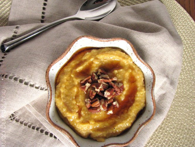 Pumpkin Pie Polenta (aka Grits)