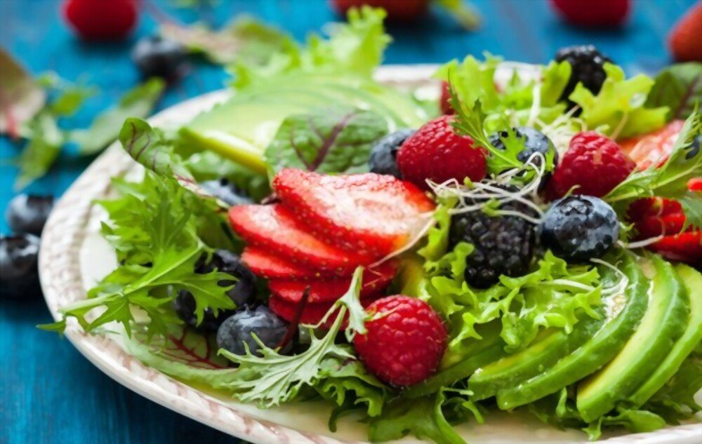 Red Berry Salad with Granola-Crusted Goat Cheese