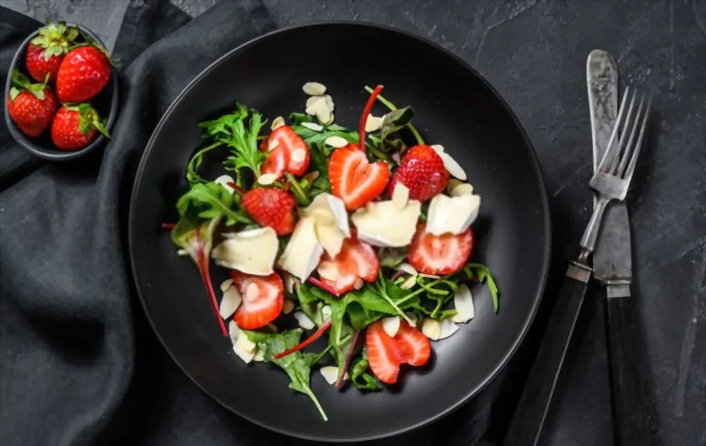 Red Berry Salad with Granola-Crusted Goat Cheese