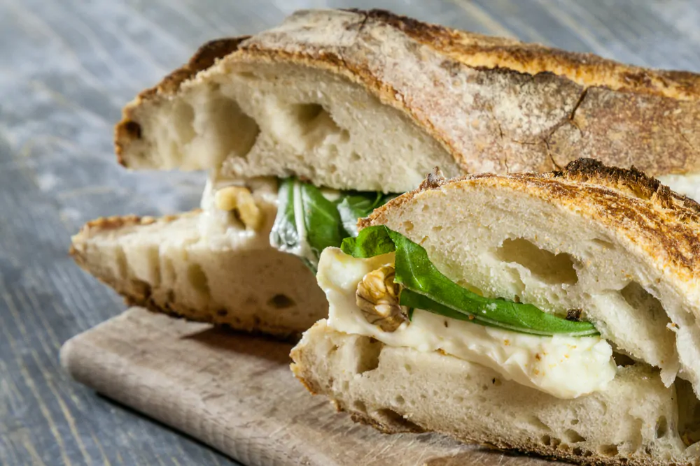 Peach, Cherry, and Brie Panino with Arugula