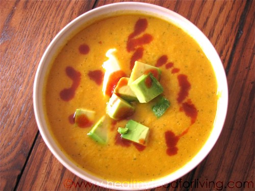 Sweet Potato Zucchini Vichyssoise, Spiced Up
