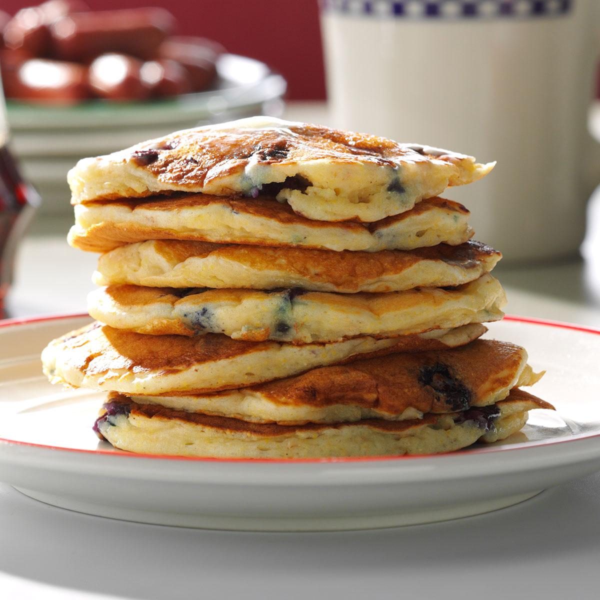Blueberry Buttermilk Pancakes for One