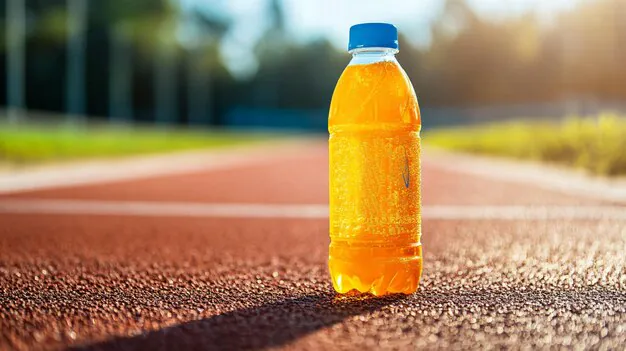 gatorade bottle placed on a road.
