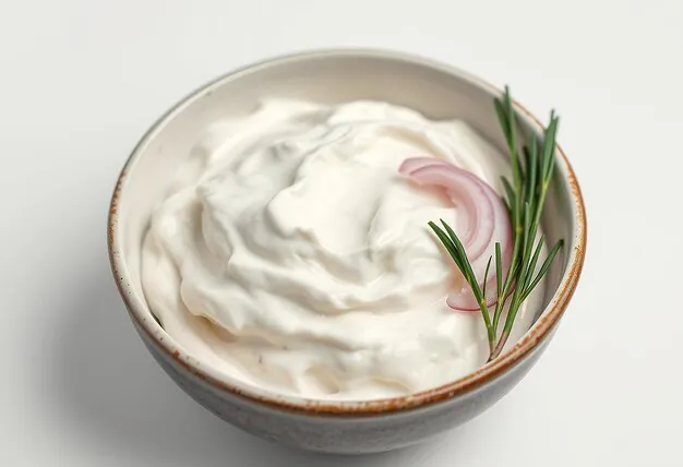 sour cream in a bowl.