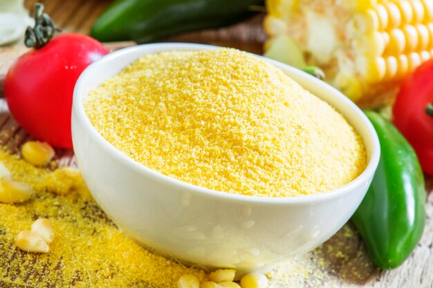 a bowl of cornmeal