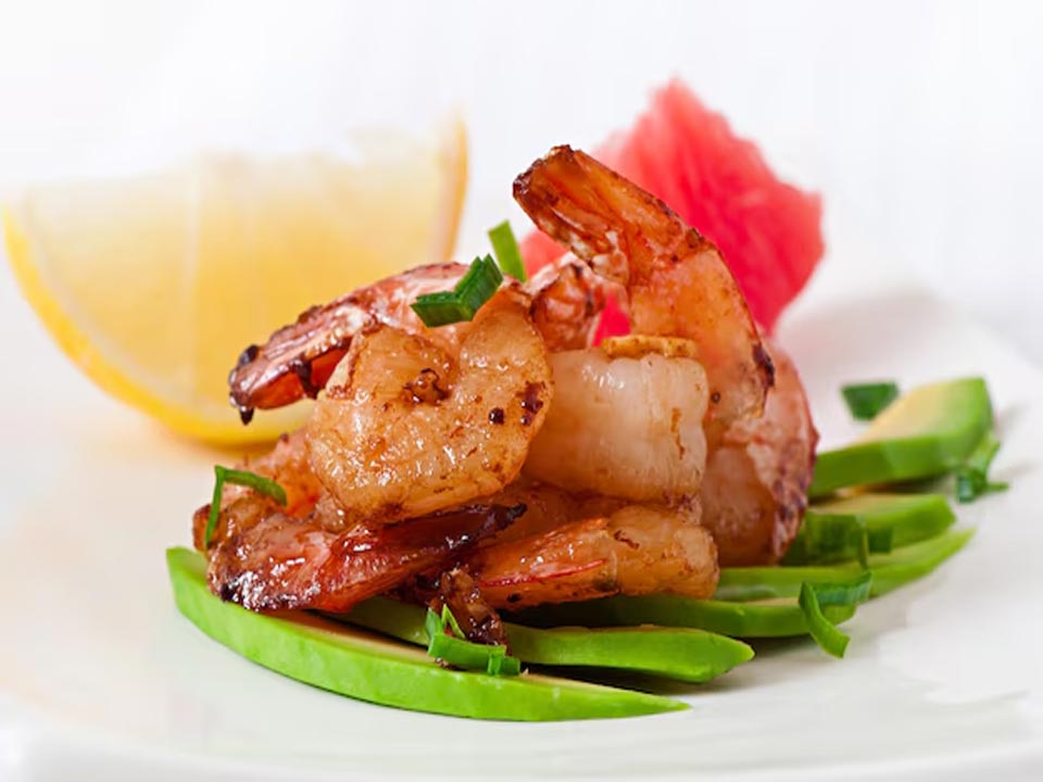 Crustaceans, shrimp, cooked