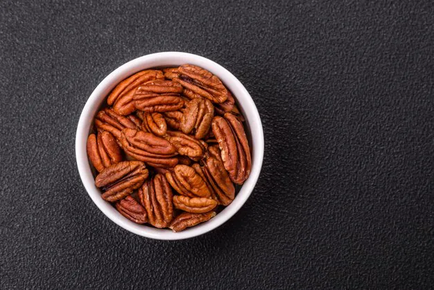 pecans in a small white bowl