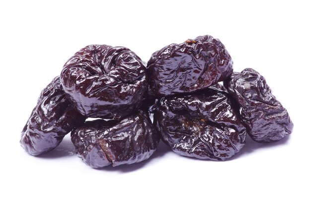 prunes with white background