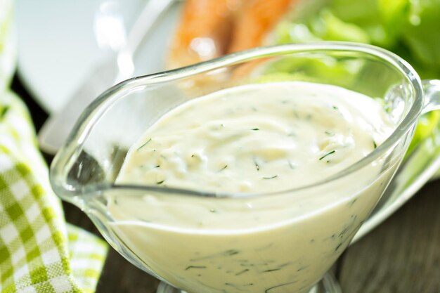 mayonnaise in a glass jar