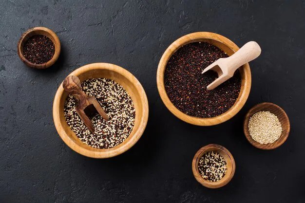 sesame seeds in two small bowls