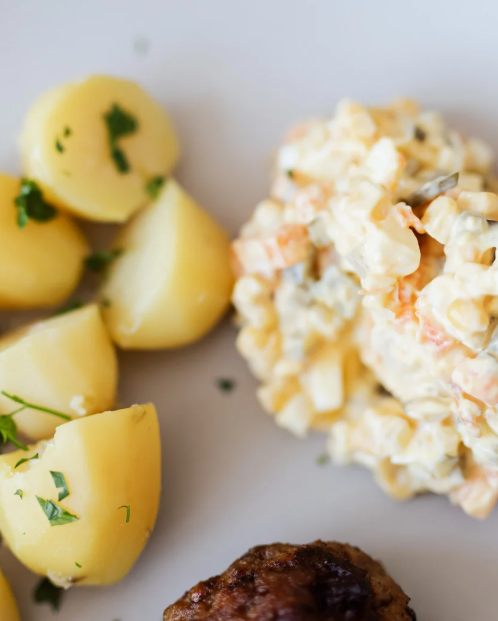 how to make egg potato salad