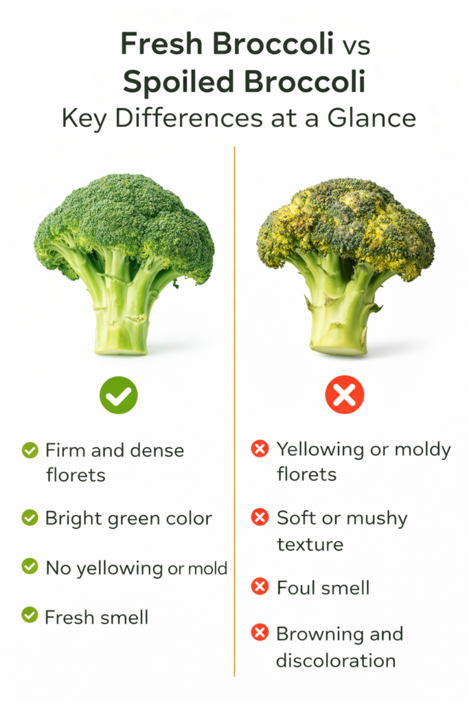 Fresh Broccoli vs Spoiled Broccoli: Key Differences at a Glance