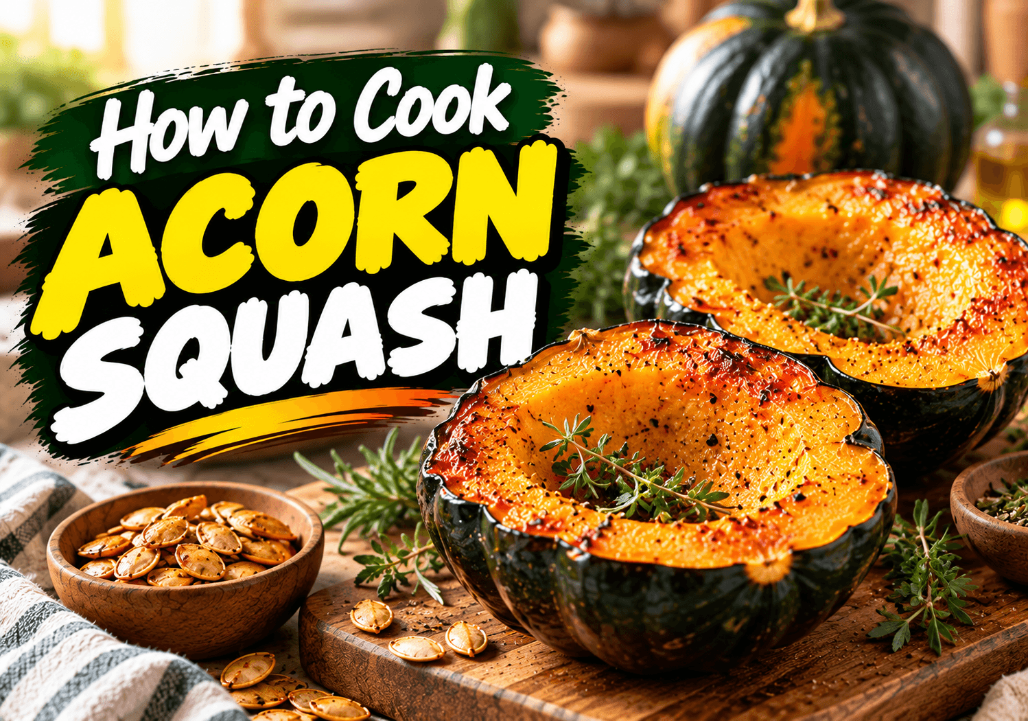 How to Cook Acorn Squash: Roasted, Microwaved, Stuffed