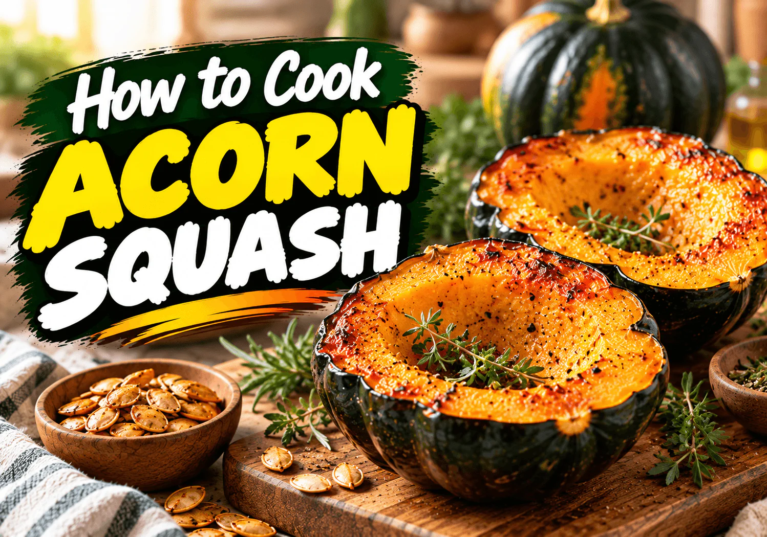 How to Cook Acorn Squash: Roasted, Microwaved, Stuffed