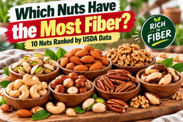 Which Nuts Have the Most Fiber? 10 Nuts Ranked by USDA Data